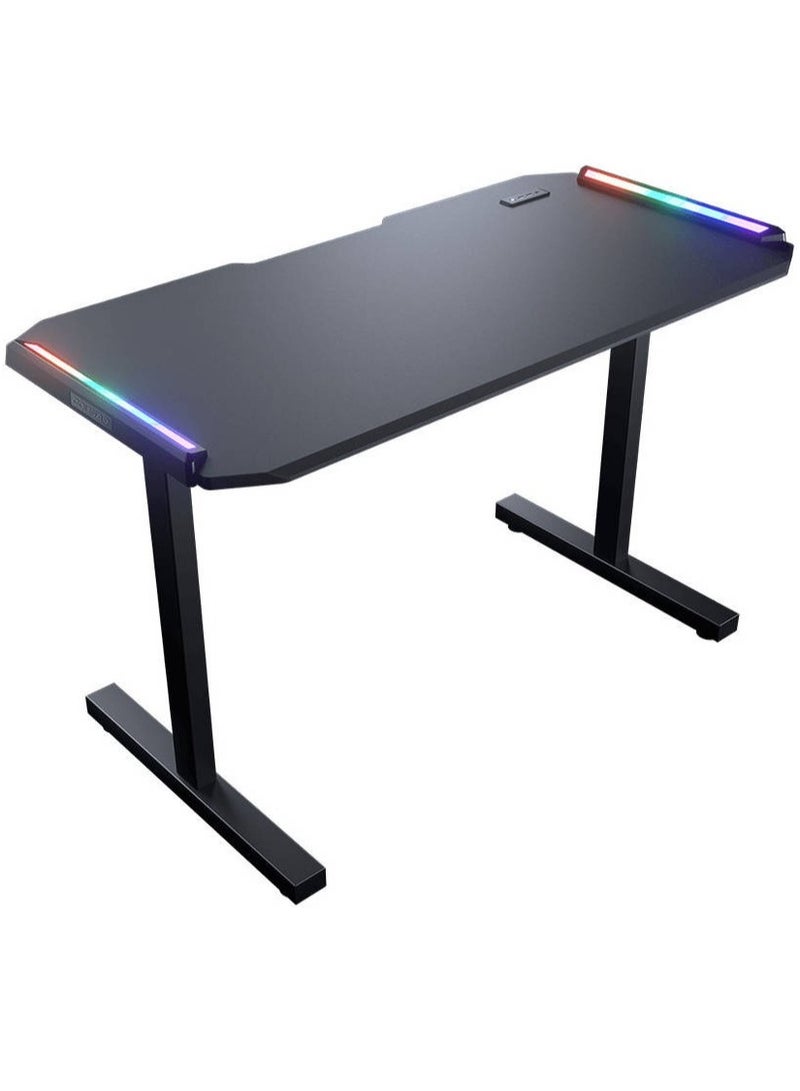 Deimus 120 Gaming Desk, Convenient USB Extended Connection, Convenient USB Extended Connection, Durable & Sturdy Desktop, Spacious Area for Perfect Gaming & Work, Black | 3M1202WB.0002