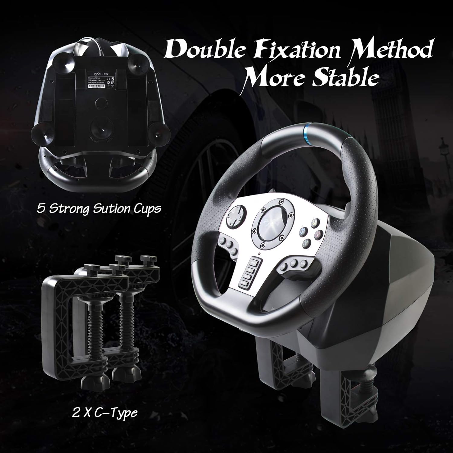 V9 Simracing Gaming Racing Wheel For Nintendo Switch/ Ps4/Ps3/Xbox One/Pc Windows/Xbox Series S/X 270°/900° Racing Wheel