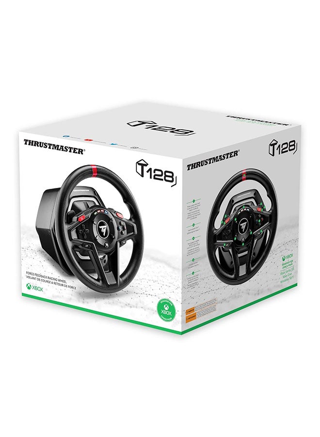 Thrustmaster T128 Force Feedback Racing Wheel with Magnetic Pedals, Xbox Series X|S, Xbox One, PC