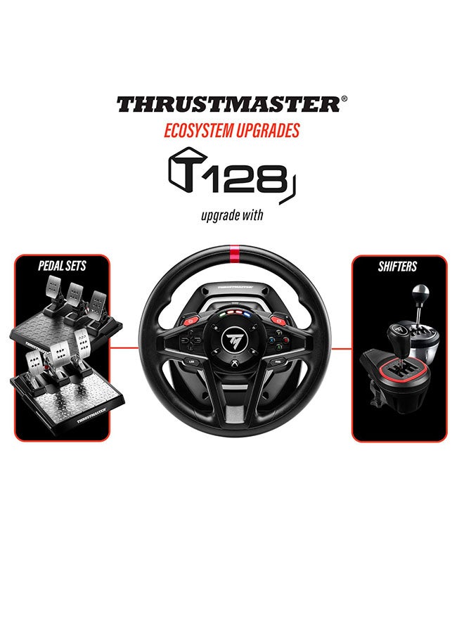 Thrustmaster T128 Force Feedback Racing Wheel with Magnetic Pedals, Xbox Series X|S, Xbox One, PC