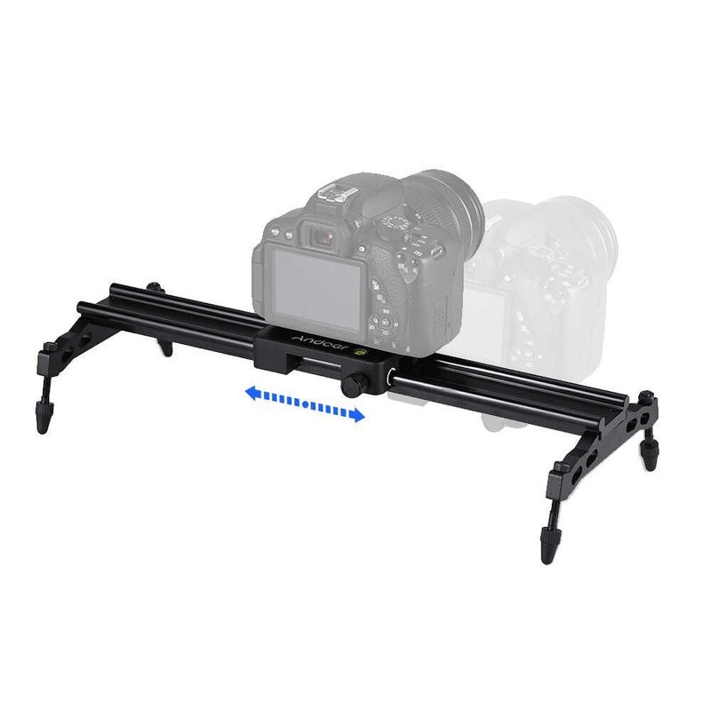 Portable Camera Track Dolly Slider Stabilizer Rail System Black