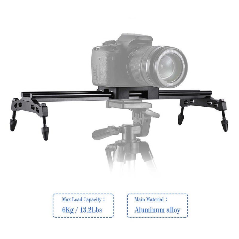 Portable Camera Track Dolly Slider Stabilizer Rail System Black