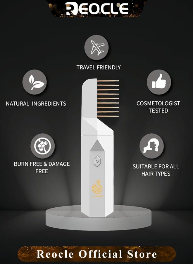 Electric Comb Incense Portable Comb Replaces Comb Head Rechargeable Incense Sticks with Replaces Comb Head Unique & Creative Gift for Girls & Women