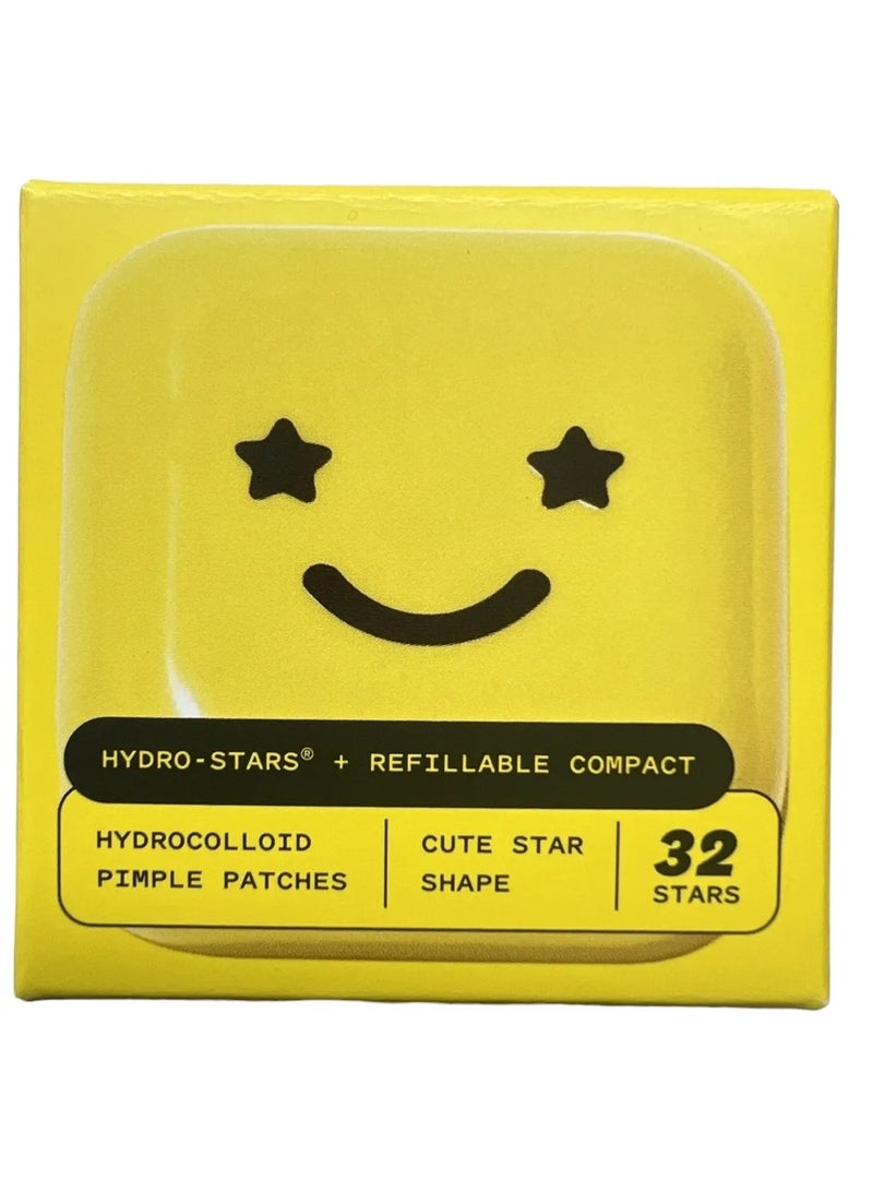 Starface Hydro-Stars Big Yellow, Hydrocolloid Pimple Patches, Absorb Fluid and Reduce Inflammation, Cute Star Shape, Vegan and Cruelty-Free Skincare (32 Count)