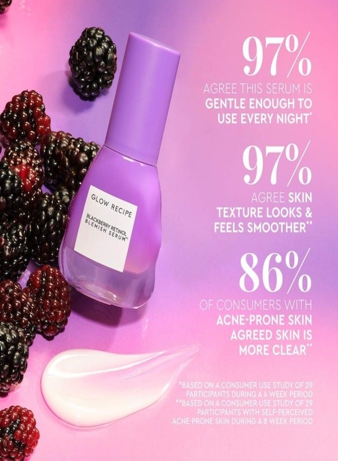 Glow Recipe Blackberry Retinol Blemish Serum - 30ml / 1oz | Clarifying & Smoothing Face Serum