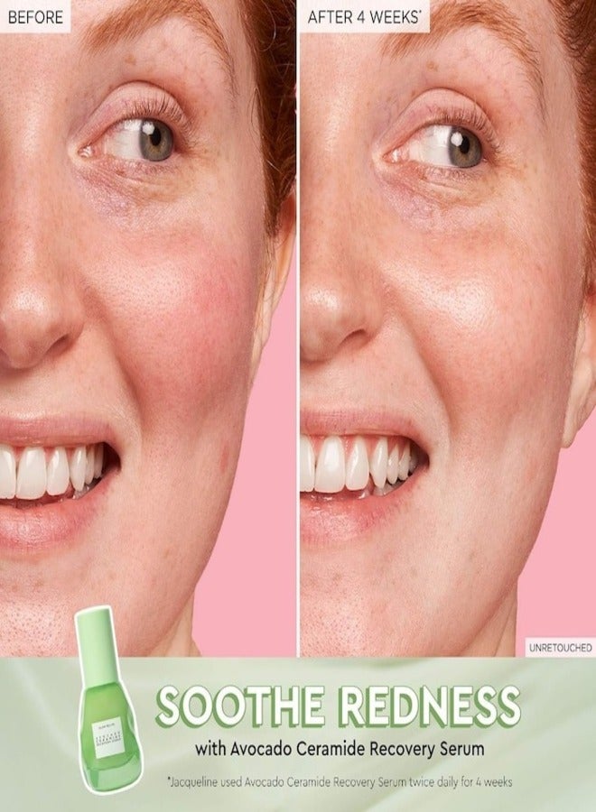 GLOW RECIPE Avocado Ceramide Recovery Serum, 30ml – Soothing, Redness-Reducing, and Barrier-Strengthening Serum with Ceramides and Avocado Extract