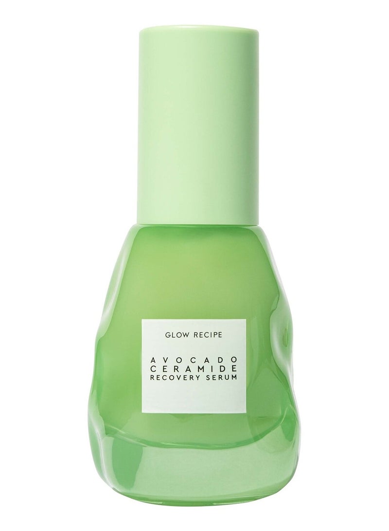 GLOW RECIPE Avocado Ceramide Recovery Serum, 30ml – Soothing, Redness-Reducing, and Barrier-Strengthening Serum with Ceramides and Avocado Extract