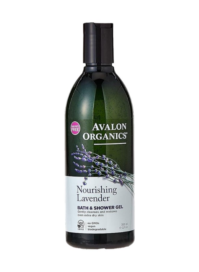 Avalon Organics Lavender Bath & Shower Gel, Infused With Lavender, Gently Cleanses & Restores 355ml