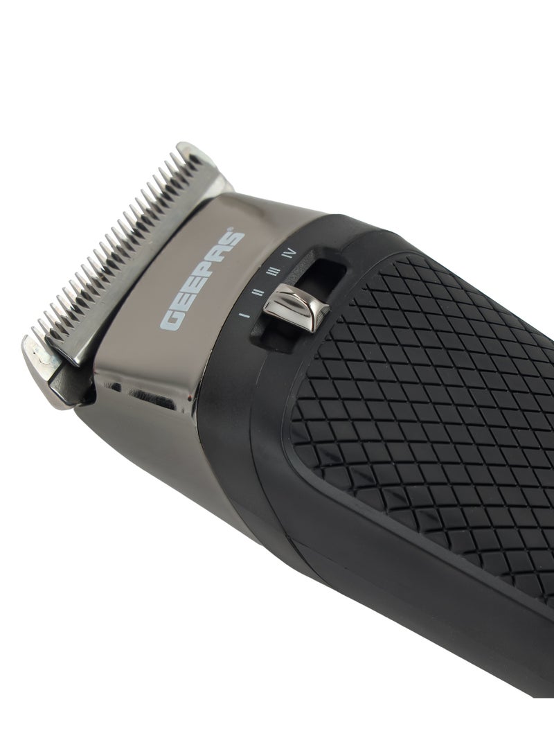 Geepas Digital Hair Clipper- GTR56032| Hair Clipper with High Capacity Battery| High Performance Blade with Titanium Coating for Efficient Operation, Does not Hurt Scalp| Digital Display