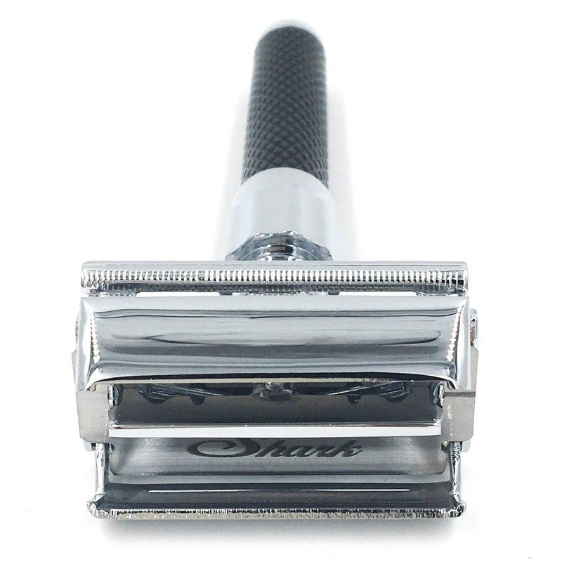 Ultra Heavy Weight Butterfly Open Double Edge Safety Razor Silver/Black 0.39370078700x0.39370078700x1.57480314800inch