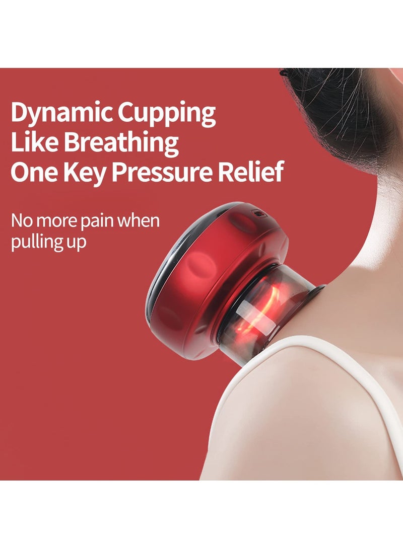 Electric Cupping Therapy Massager Equipment Tools, Scraping Hot Compression Sucking Function, Suitable for Scraping Back, Arm, Waist and Leg, Whole Body Relaxation