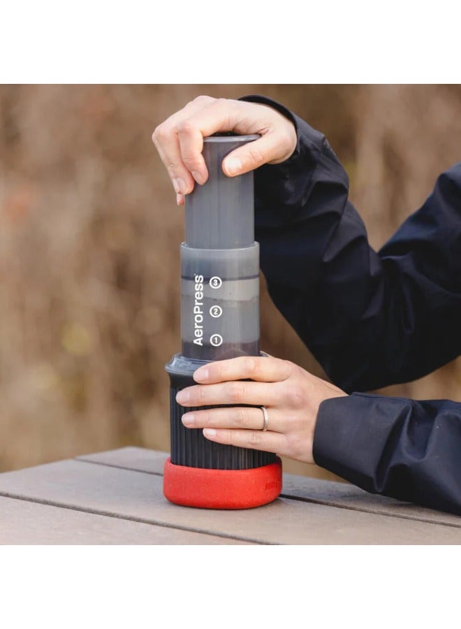 Go Travel Coffee Maker, BPA Free, Portable, Smooth and Bitter-free Brew, Shatterproof and Durable for Camping, Grey - 1 Cup