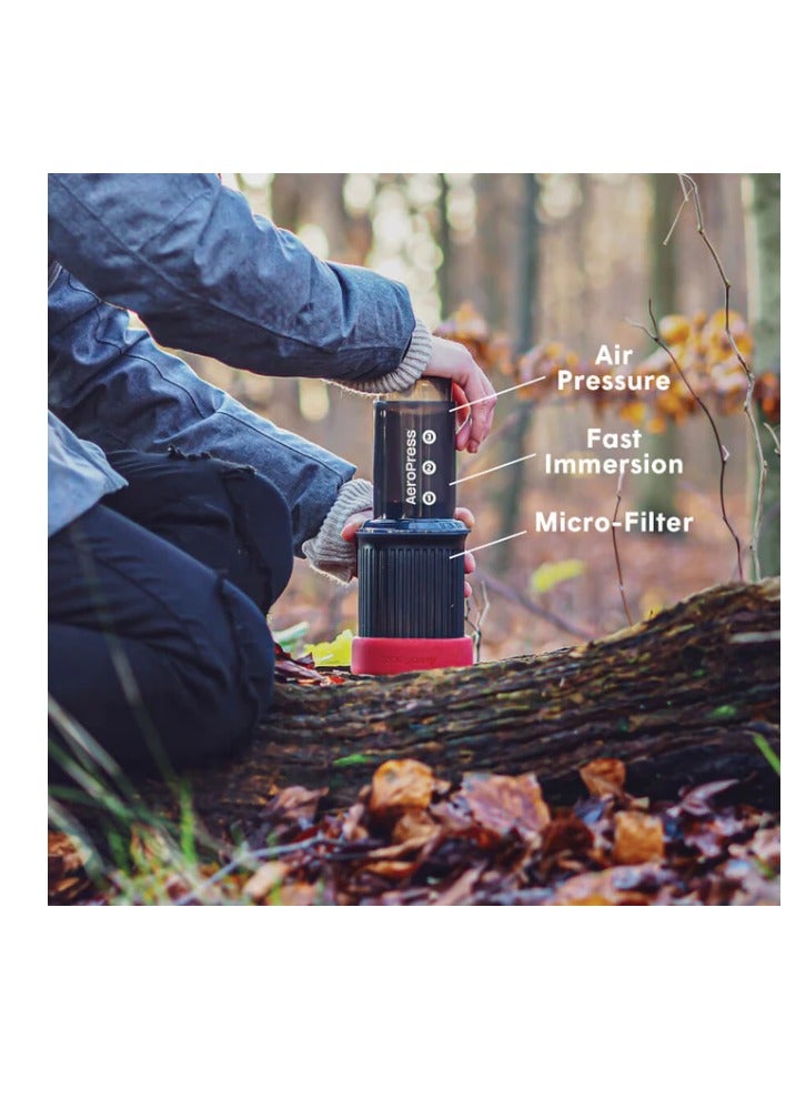 Go Travel Coffee Maker, BPA Free, Portable, Smooth and Bitter-free Brew, Shatterproof and Durable for Camping, Grey - 1 Cup