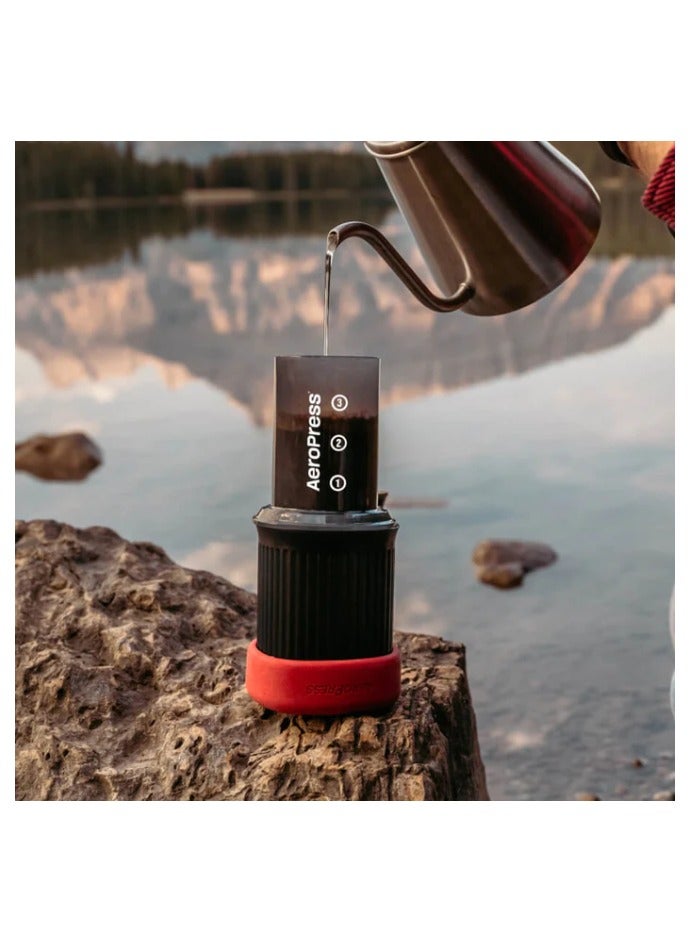 Go Travel Coffee Maker, BPA Free, Portable, Smooth and Bitter-free Brew, Shatterproof and Durable for Camping, Grey - 1 Cup