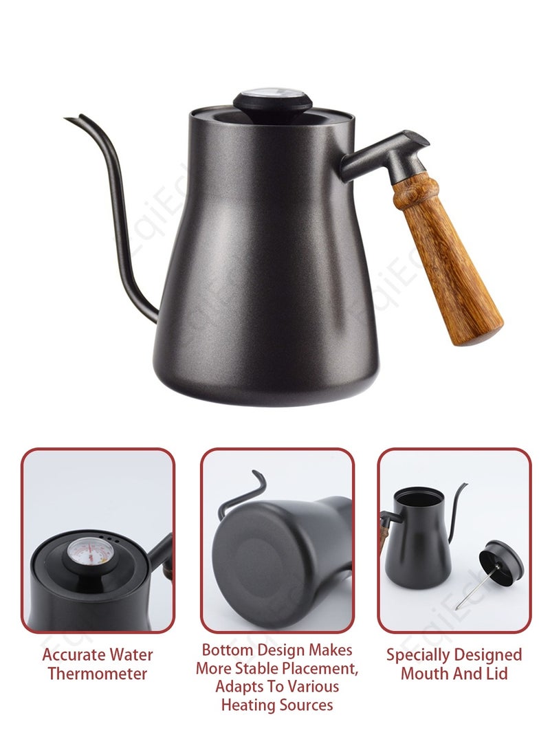 V60 Drip Coffee Set,7-Piece Hand Brewing Coffee Maker Set,Pour Over Coffee Machine Accessories Kit All In 1 Portable Travel Bag 57*16*27cm