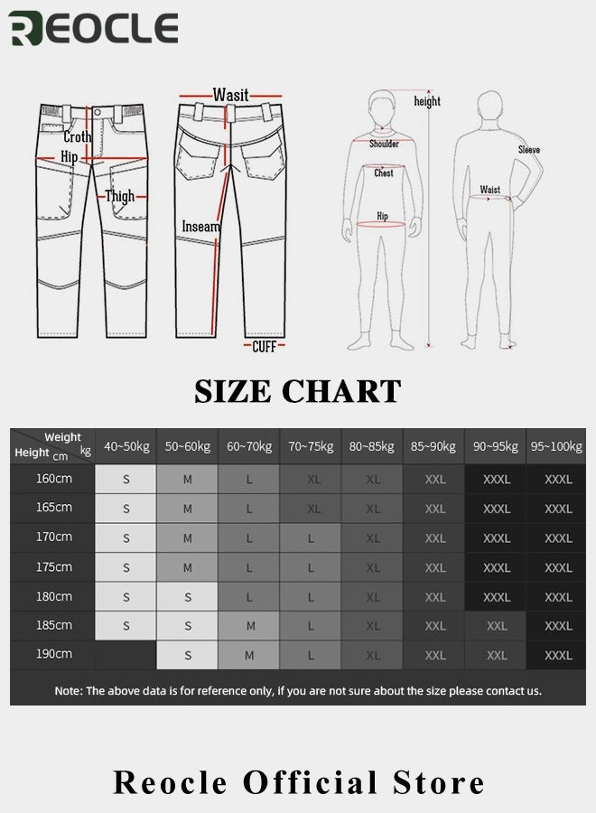 Men's Tactical Pants Lightweight Performance Pants with Multi Cargo Pockets Anti-rip Waterproof Military Combat Cargo Work Hiking Pants