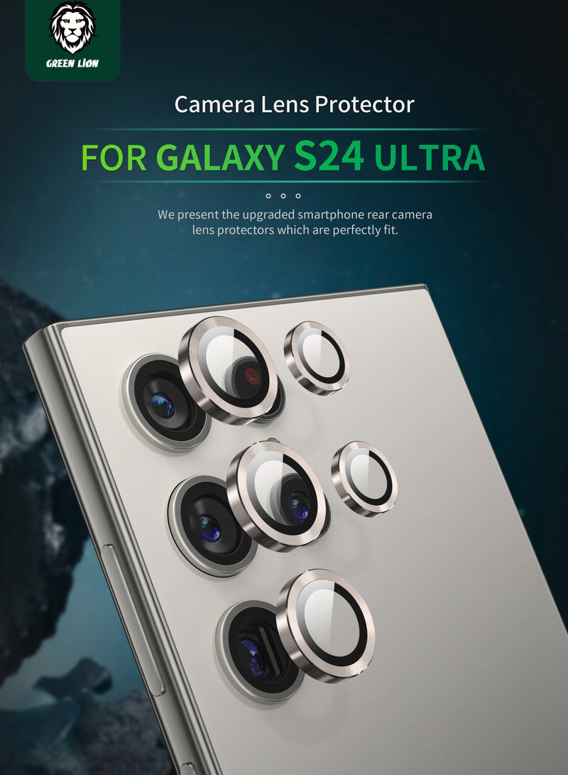 Samsung Galaxy S24 Ultra Camera Lens Armor / High Transparency / Anti Reflective / 9H Hardness / HD Clarity / Anti Scratch / Anti Fingerprint - Grey