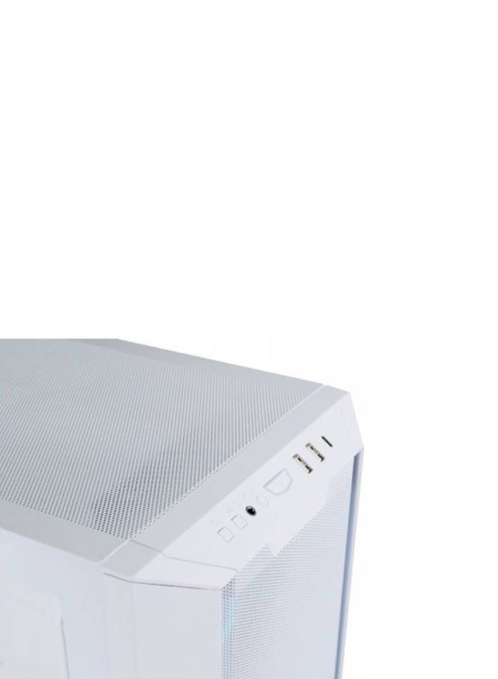Lancool III Mesh RGB E-ATX Mid Tower Modular Chassis, 8 Expansion Slots, Tempered Glass Panel, Up To 360mm Fan Support, Equipped With 4x 140 PWM Fans, USB Type C, White | G99.LAN3RW.00