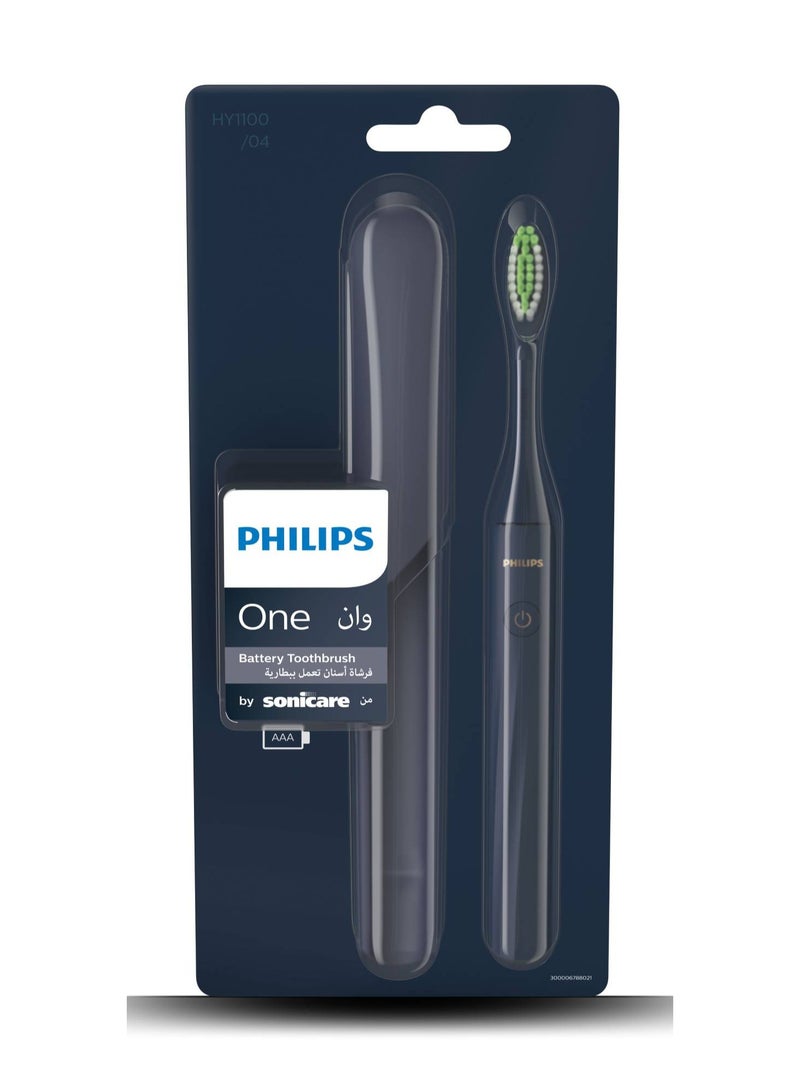 Philips One by Sonicare Battery Toothbrush, Midnight Blue, HY1100/04