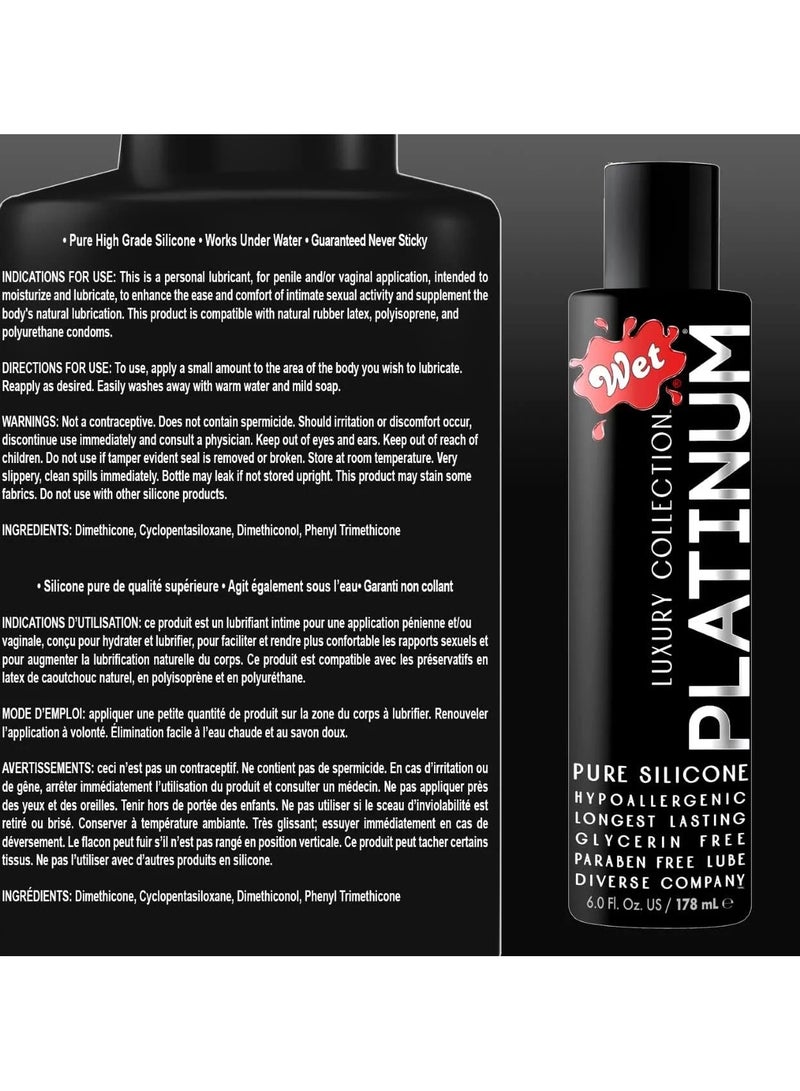 Wet Platinum Paraben-free Silicone Based Lubricant 4.2oz (124ml)