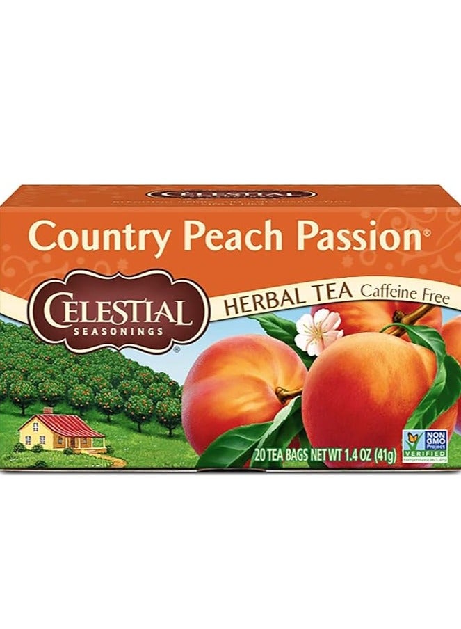 Herbal Tea Caffeine Free Country Peach Passion 20 Tea Bags