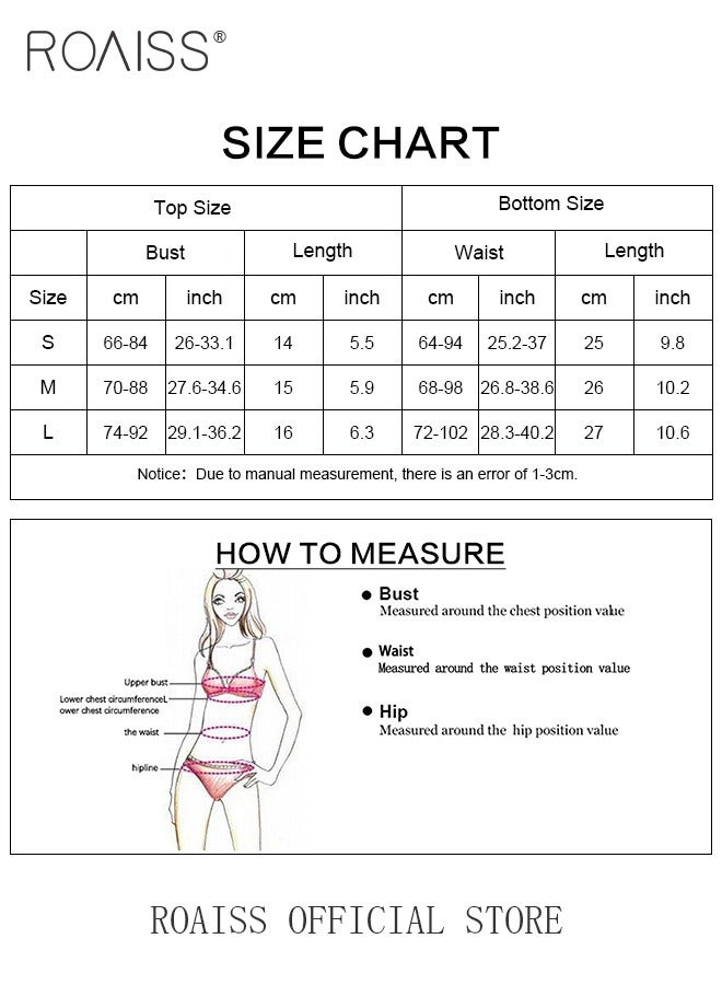 Comfortable Sheer Lingerie Set for Women Breathable Mesh Yarn Push up Bralette and Panty Teddy Underwear Suit with Garters and Chain Decor Ladies Hollow out Cute Strappy Sleepwear