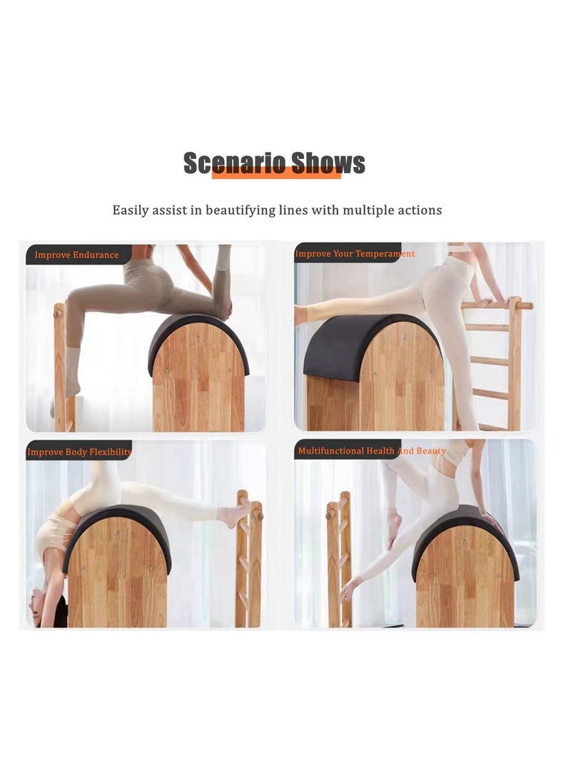 Pilates Solid Wood Ladder Bucket Yoga Body Sculpting Slimming Home Fitness Equipment