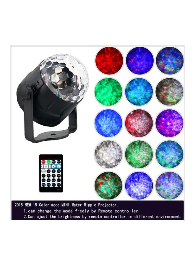 Wave Projecting Lamp With Remote Controller Multicolour 95x128x88mm