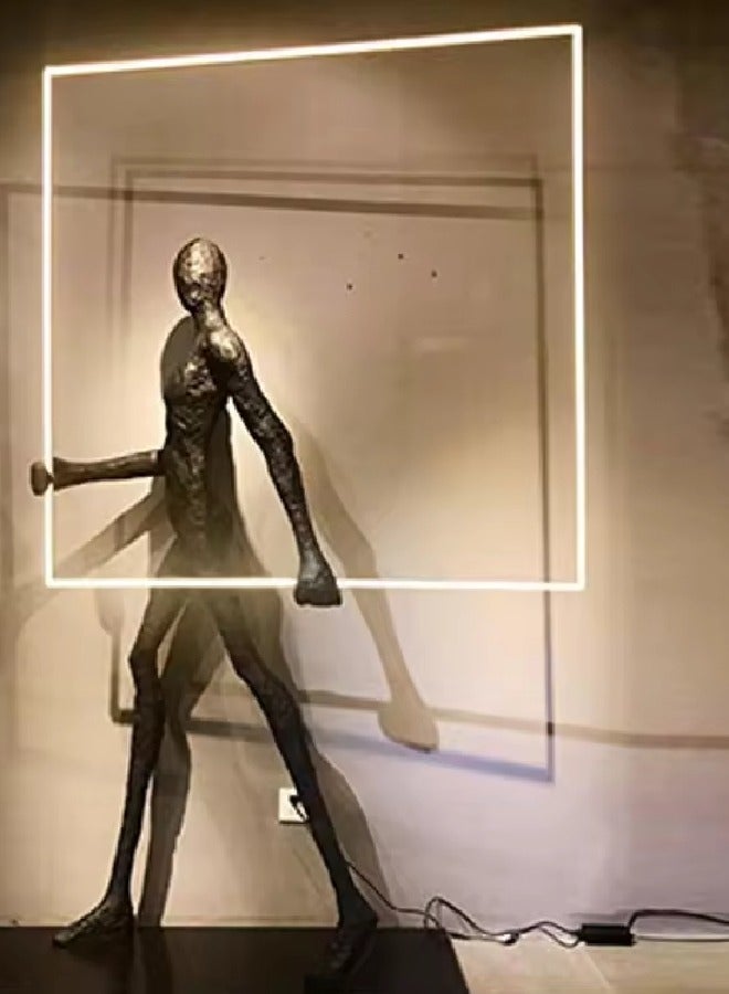 Ethereal Elegance Postmodern Abstract Human Figure Art Sculpture Floor Lamp for Luxury Living and Gallery Spaces and already assembled Size: 180*105*20cm