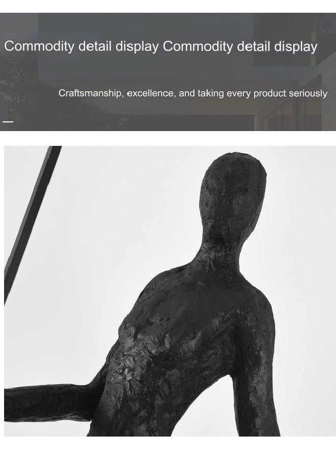 Ethereal Elegance Postmodern Abstract Human Figure Art Sculpture Floor Lamp for Luxury Living and Gallery Spaces and already assembled Size: 180*105*20cm