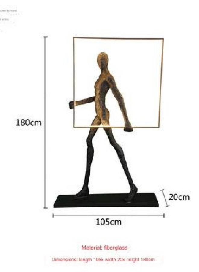 Ethereal Elegance Postmodern Abstract Human Figure Art Sculpture Floor Lamp for Luxury Living and Gallery Spaces and already assembled Size: 180*105*20cm