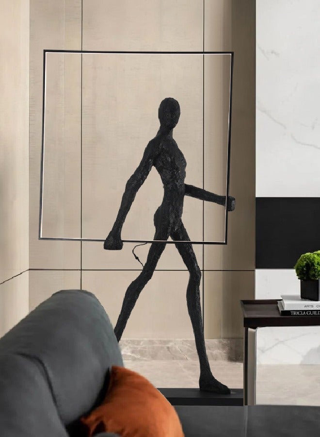 Ethereal Elegance Postmodern Abstract Human Figure Art Sculpture Floor Lamp for Luxury Living and Gallery Spaces and already assembled Size: 180*105*20cm