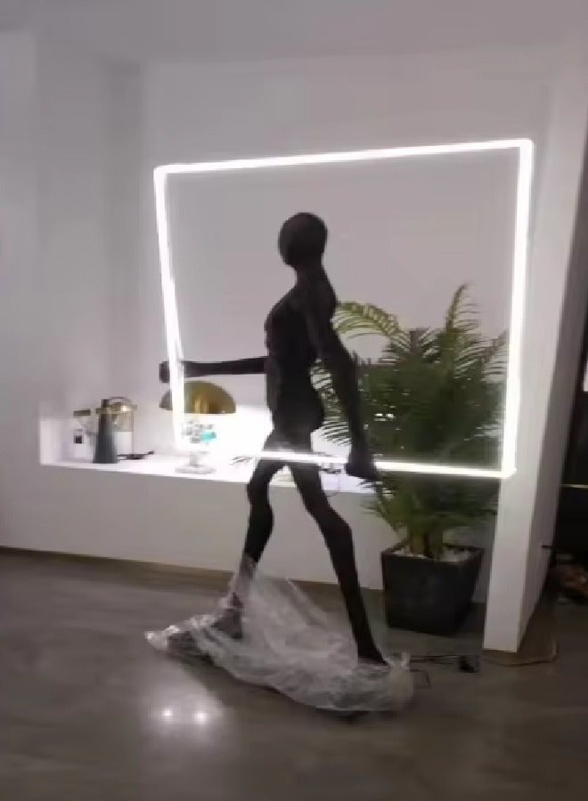 Ethereal Elegance Postmodern Abstract Human Figure Art Sculpture Floor Lamp for Luxury Living and Gallery Spaces and already assembled Size: 180*105*20cm
