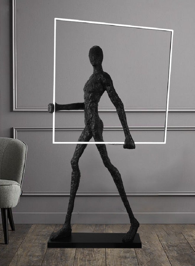 Ethereal Elegance Postmodern Abstract Human Figure Art Sculpture Floor Lamp for Luxury Living and Gallery Spaces and already assembled Size: 180*105*20cm