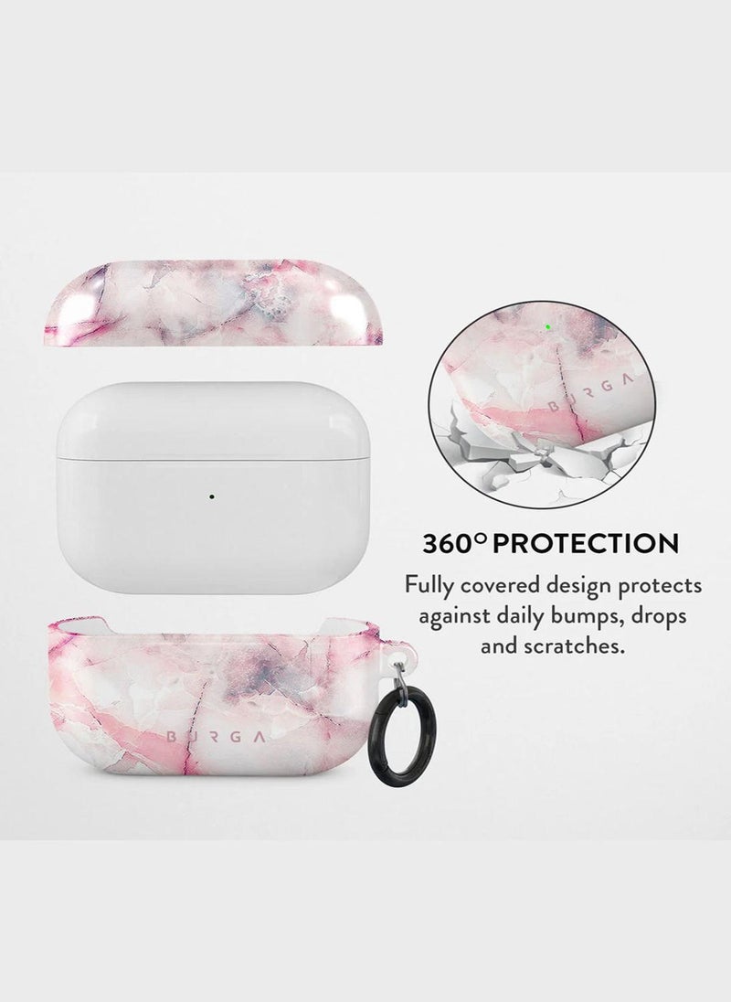 Burga Airpod Hardcase Compatible with Apple Airpods PRO 2019 Charging Case, Raspberry Jam Pink Candy Marble Cute Case for Women, Protective Hard Plastic Case Cover