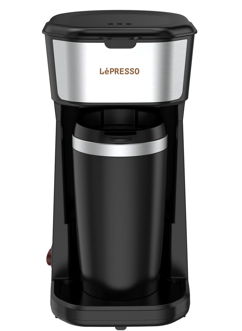 Coffee Maker 450W with Travelling Mug 400ml Coffee Machine - Black