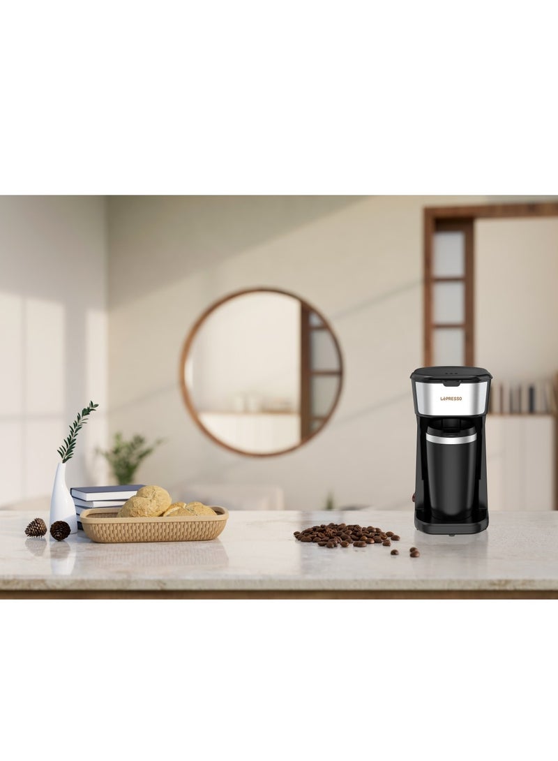 Coffee Maker 450W with Travelling Mug 400ml Coffee Machine - Black