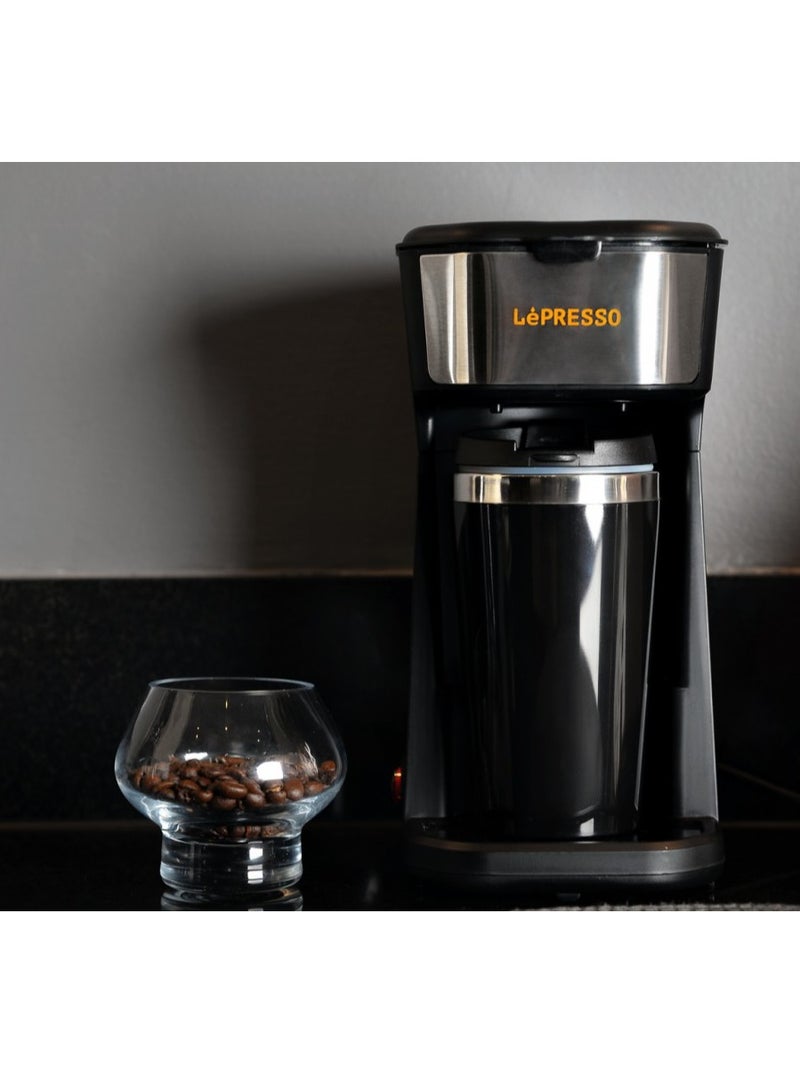 Coffee Maker 450W with Travelling Mug 400ml Coffee Machine - Black