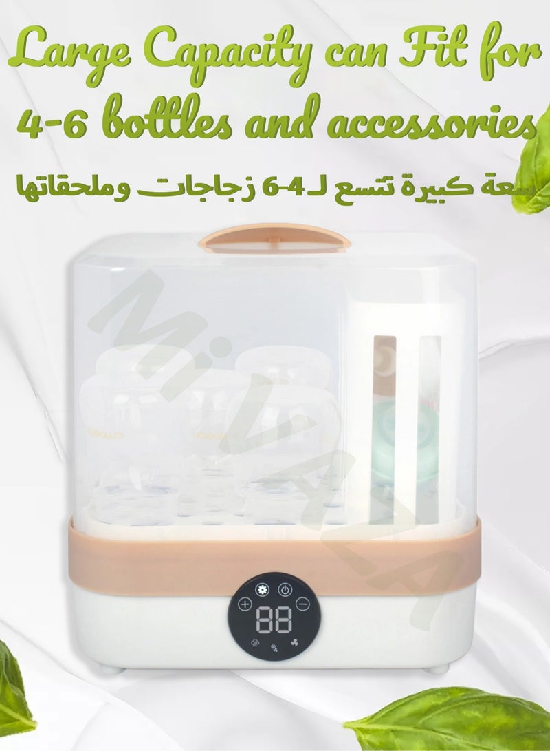 High-capacity ElectBaby Bottle Warmer with LCD Display, Multi-functional Fast Milk Warmer with Time Display, Fits 4-6 Bottles, Accurate Temperature Control,Touch Button and Large Capacityric Steam Sterilizer