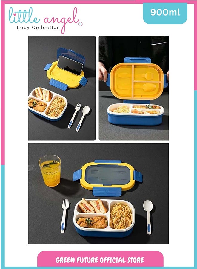 Kids Lunch Box Set with Spoon & Fork – Leakproof Food Storage, BPA-Free, Perfect for School & Travel