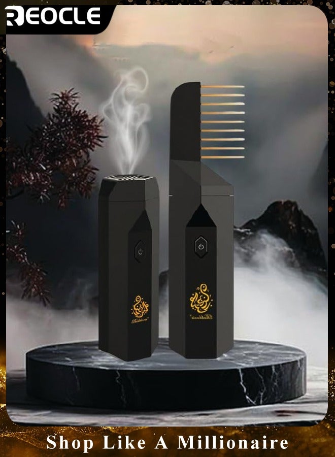 Electric Comb Incense Portable Comb Replaces Comb Head Rechargeable Incense Sticks with Replaces Comb Head Unique & Creative Gift for Girls & Women