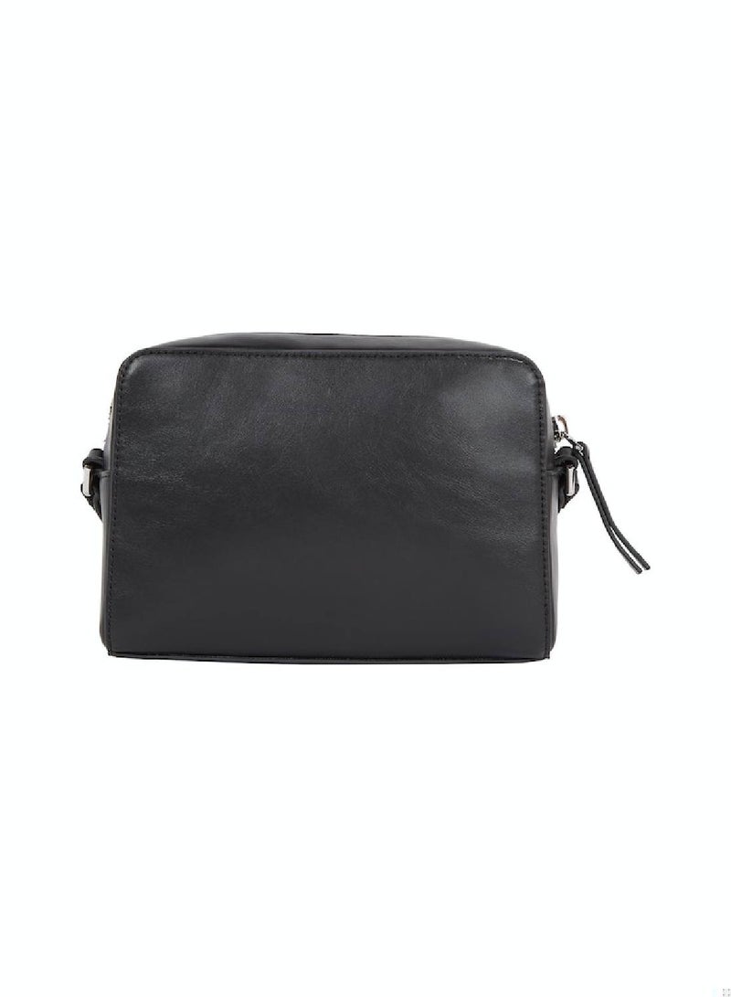 Women's Mini Quilted Crossover Bag - Polyester, Black