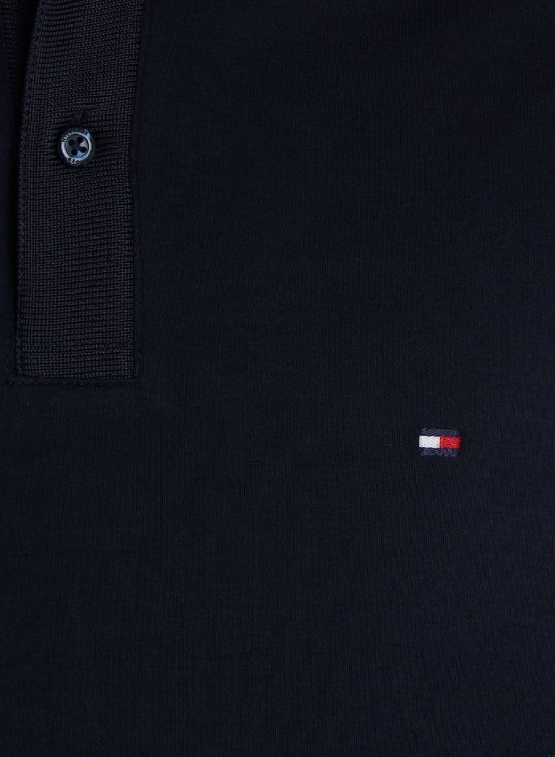 Men's Interlock Regular Fit Polo - Cotton, Blue