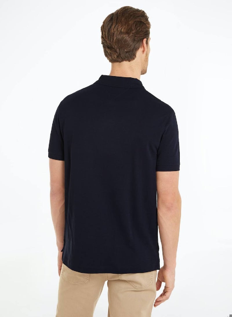 Men's Interlock Regular Fit Polo - Cotton, Blue