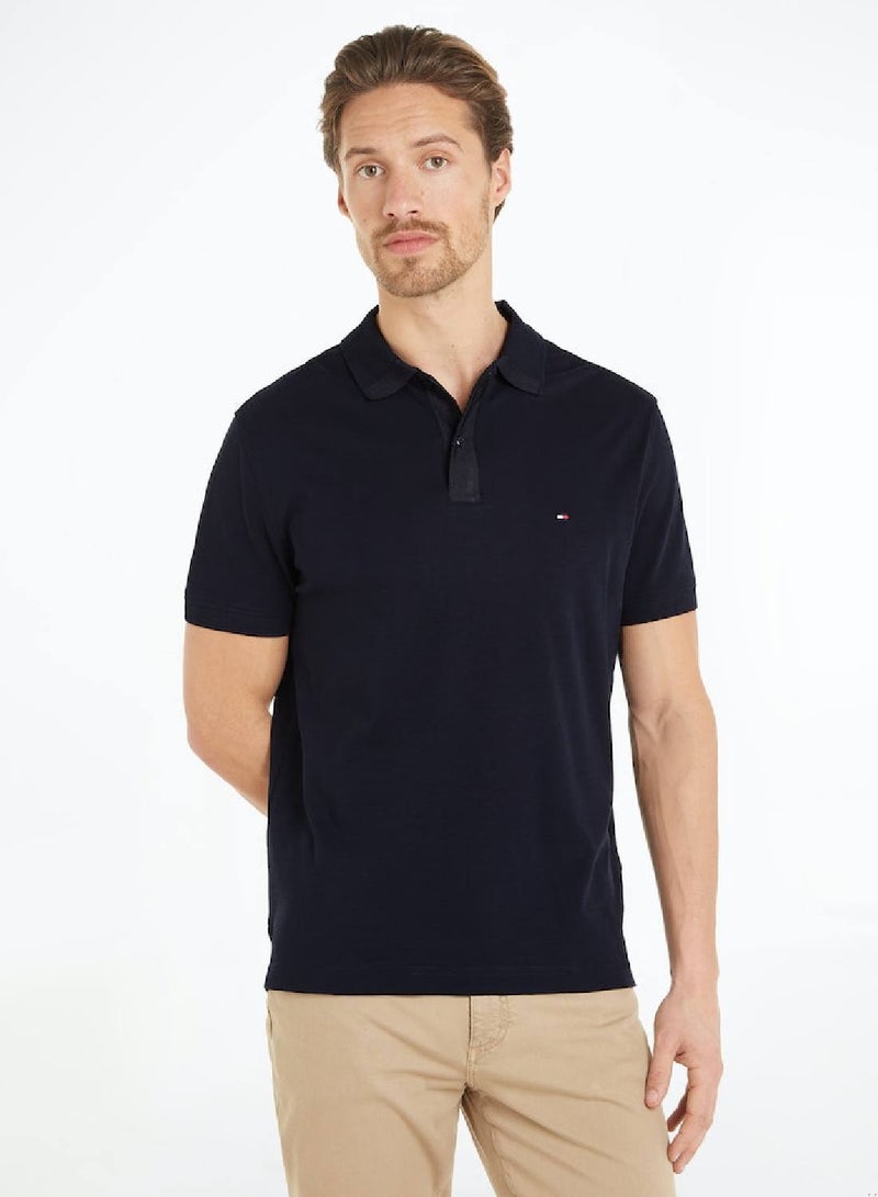 Men's Interlock Regular Fit Polo - Cotton, Blue