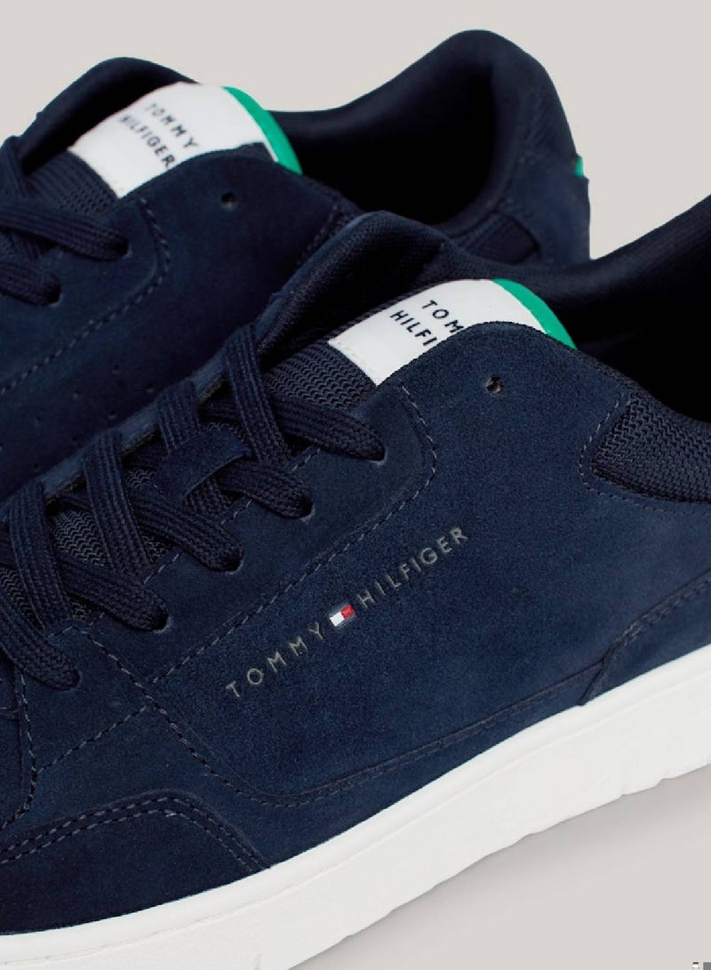 Men's Suede Logo Basketball Trainers -  Suede upper, Blue