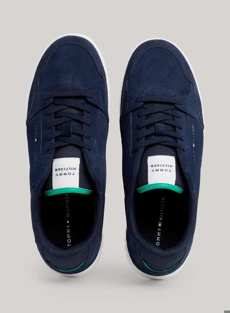 Men's Suede Logo Basketball Trainers -  Suede upper, Blue