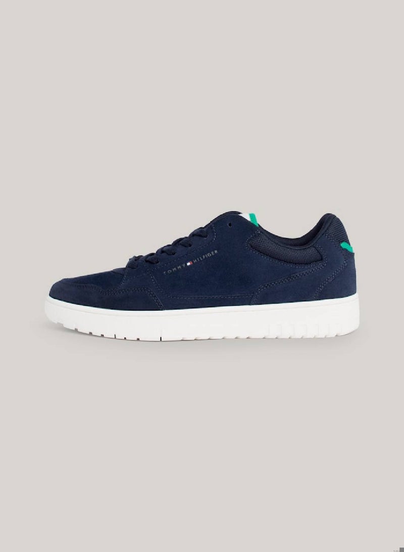 Men's Suede Logo Basketball Trainers -  Suede upper, Blue