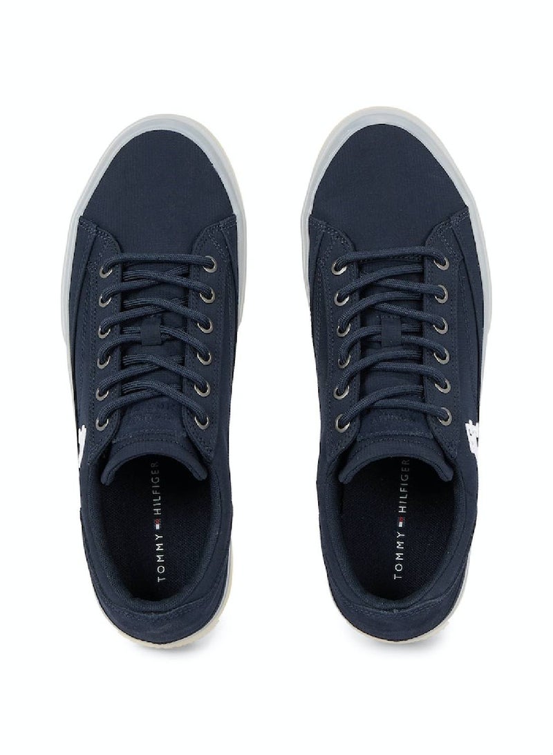 Men's Th Monogram Contrast Sole Trainers -  Recycled polyester mix upper, Blue