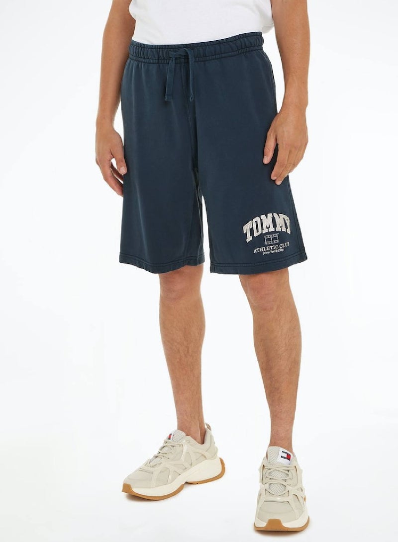 Men's Athletic Basketball Shorts - Cotton, Navy